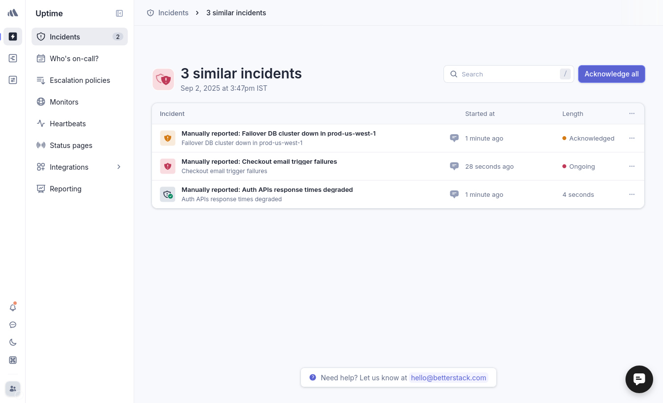 Better Stack Dashboard