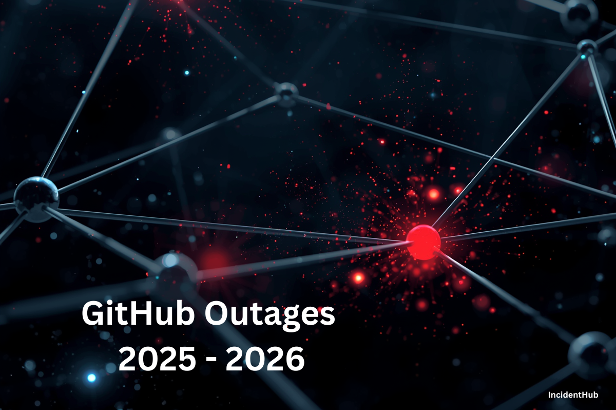IncidentHub's GitHub Reliability and Outage History Report banner