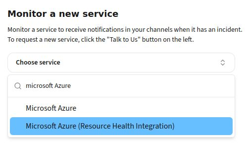 IncidentHub integration for Microsoft Azure