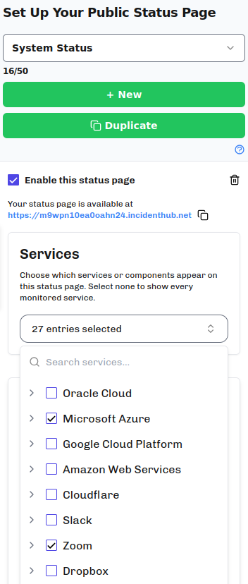 IncidentHub Multi-client Status Pages