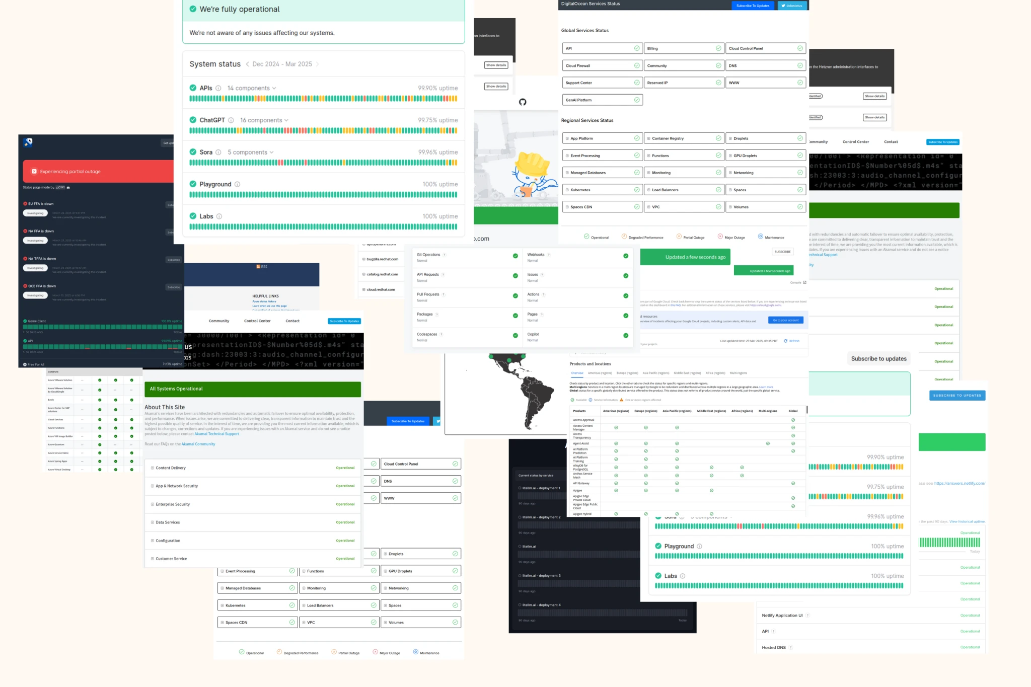 Monitor multiple status pages