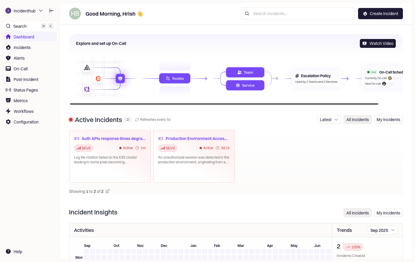 Rootly Dashboard