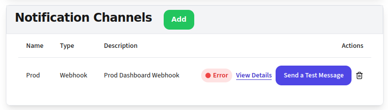 IncidentHub Webhook Error Indicator